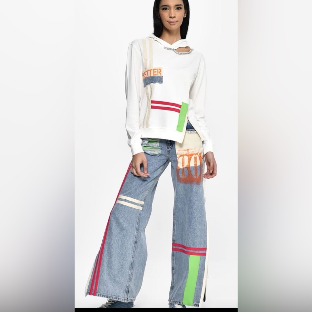 Colorful Patchwork Women Jeans